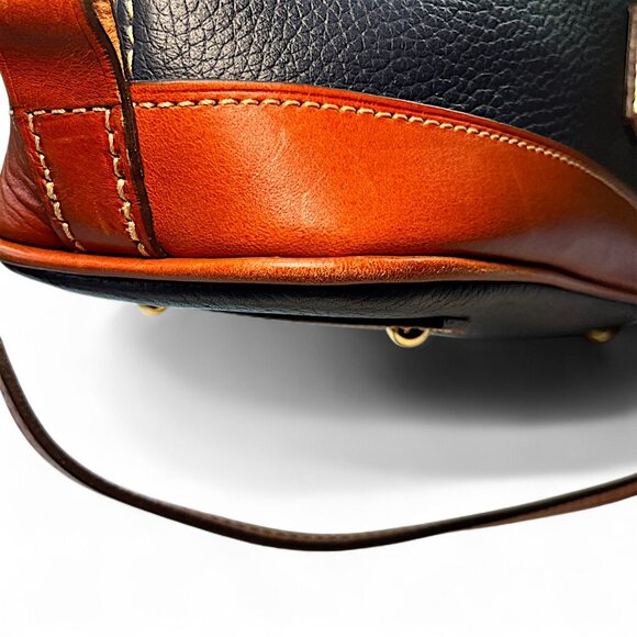 Dooney & Bourke Top Zip Cobalt Blue Satchel Purse Pebbled Grain Leather Bag - Picture 11 of 14